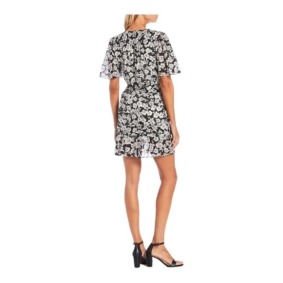 NWT Alex Marie “Suzy” Black Floral Cinched Waist Dress – 100% Cotton – Size 10 - Picture 3 of 16